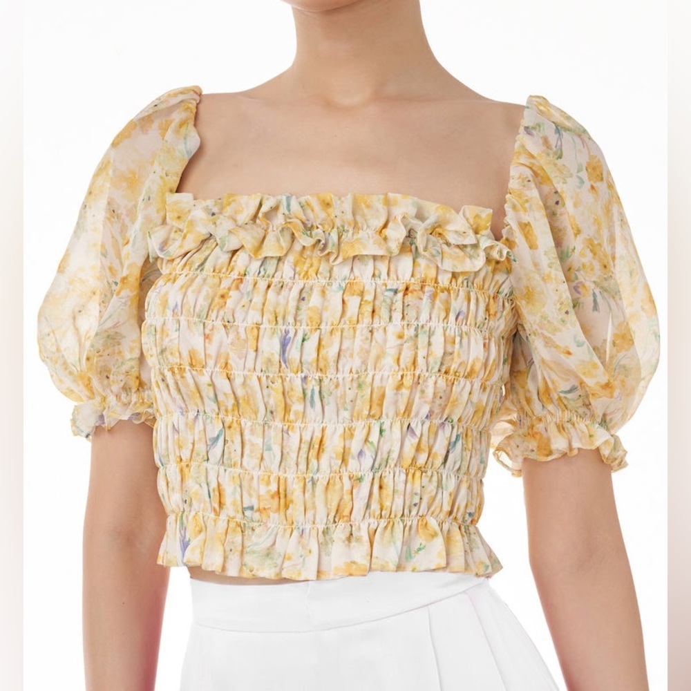 NWOT AMUR Nadine Top 100% Silk Size L